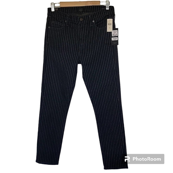 NWT Anthro Citizens of Humanity Rocket Crop Hi-Rise Skinny Jeans, Pinstripe, 29 - Picture 1 of 12